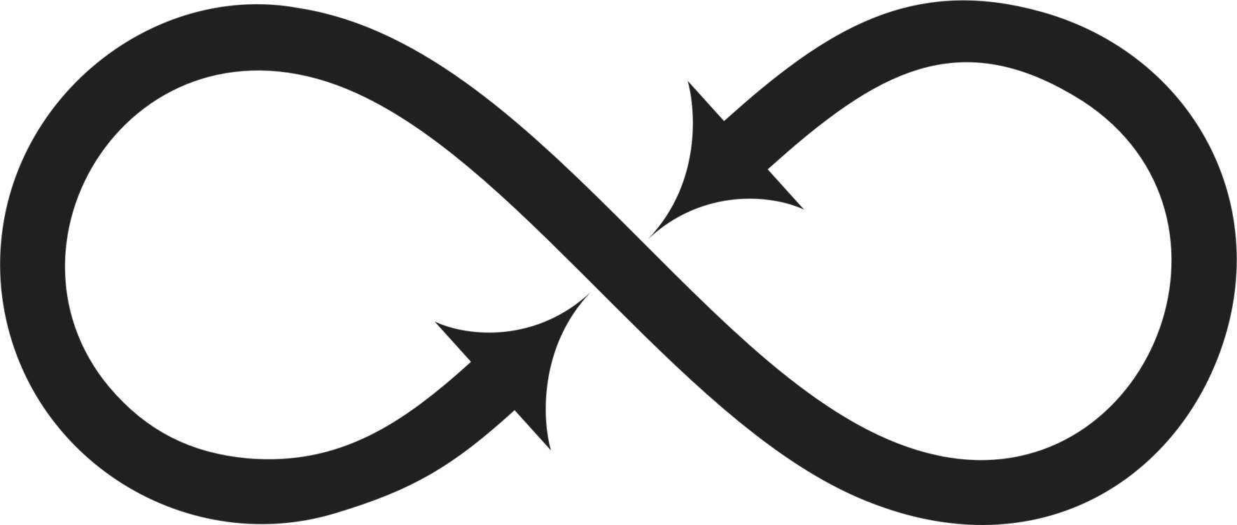Black Infinity Symbol Arrows