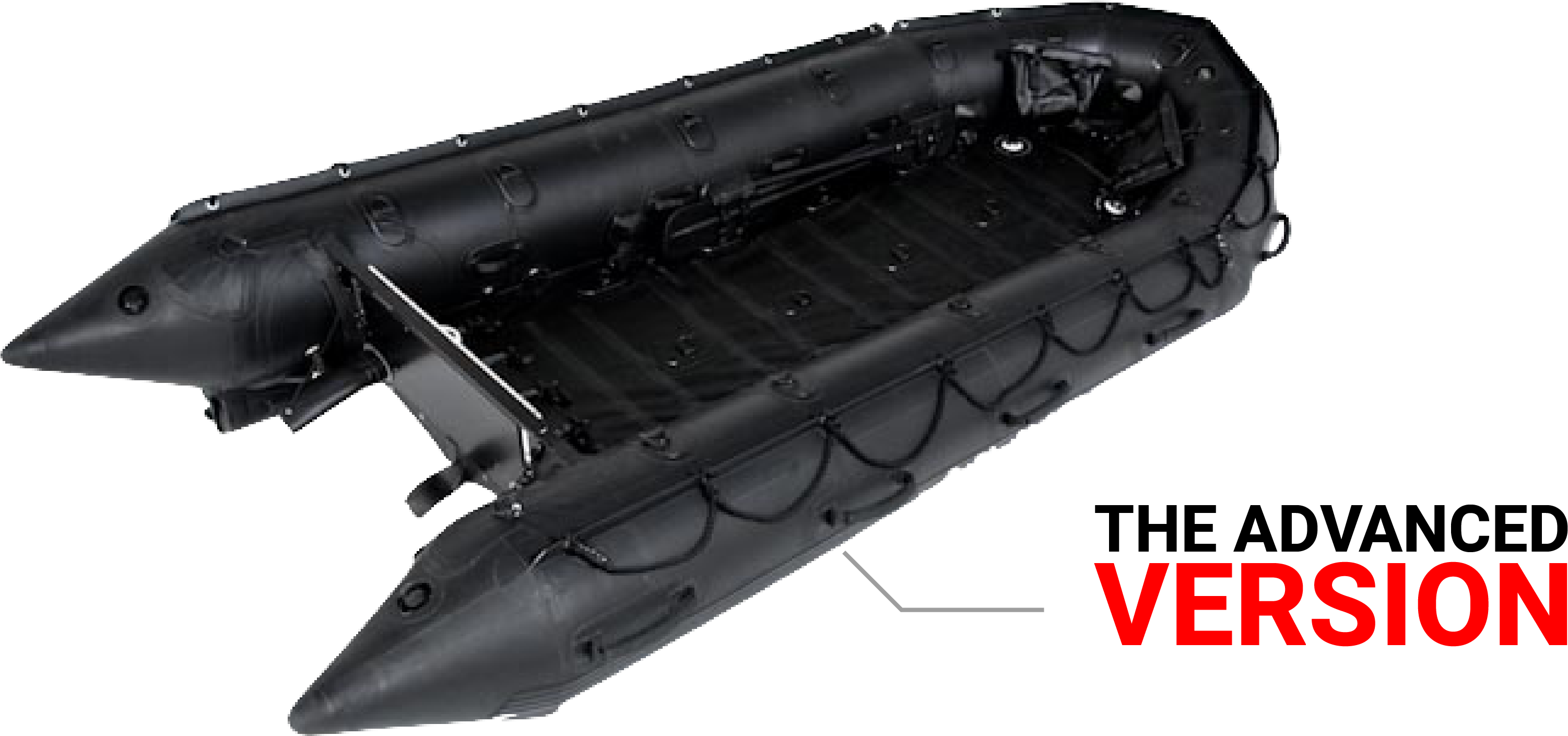 Black Inflatable Raft Advanced Version