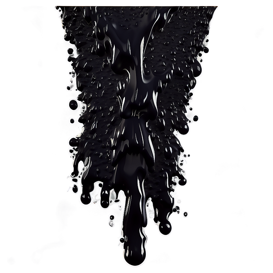 Black Ink Drop Splatter Png 2