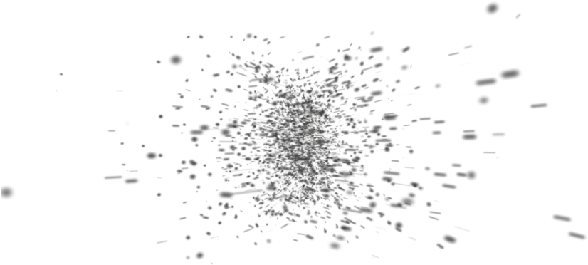 Black Ink Explosionon Blue Background