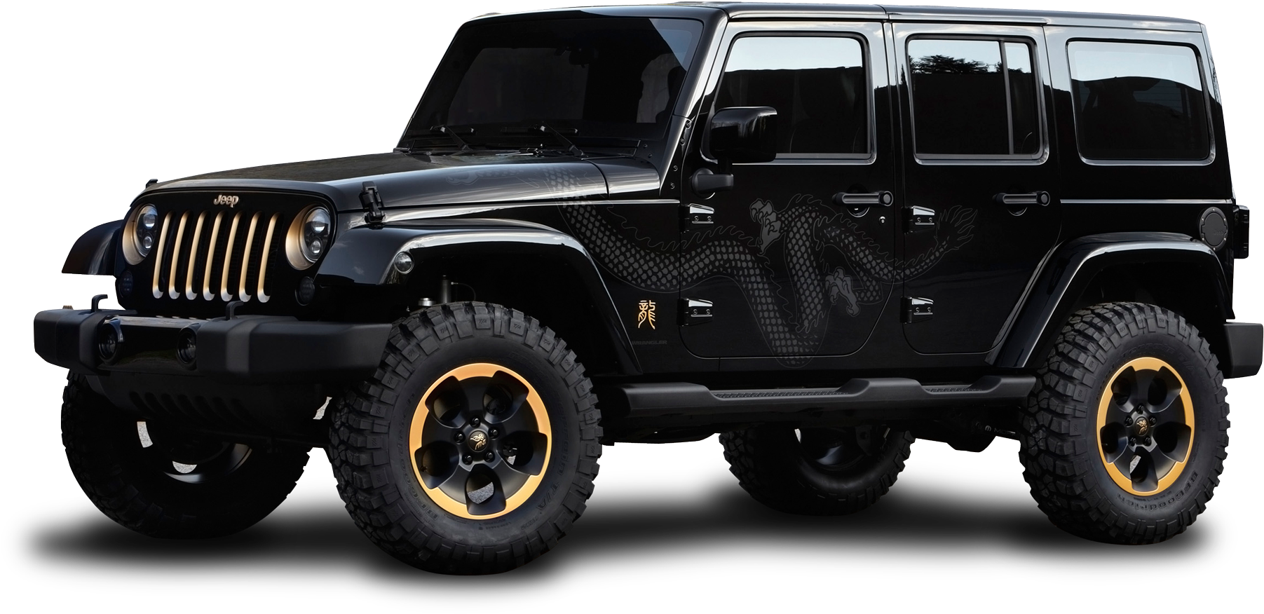 Black Jeep Wrangler Side View