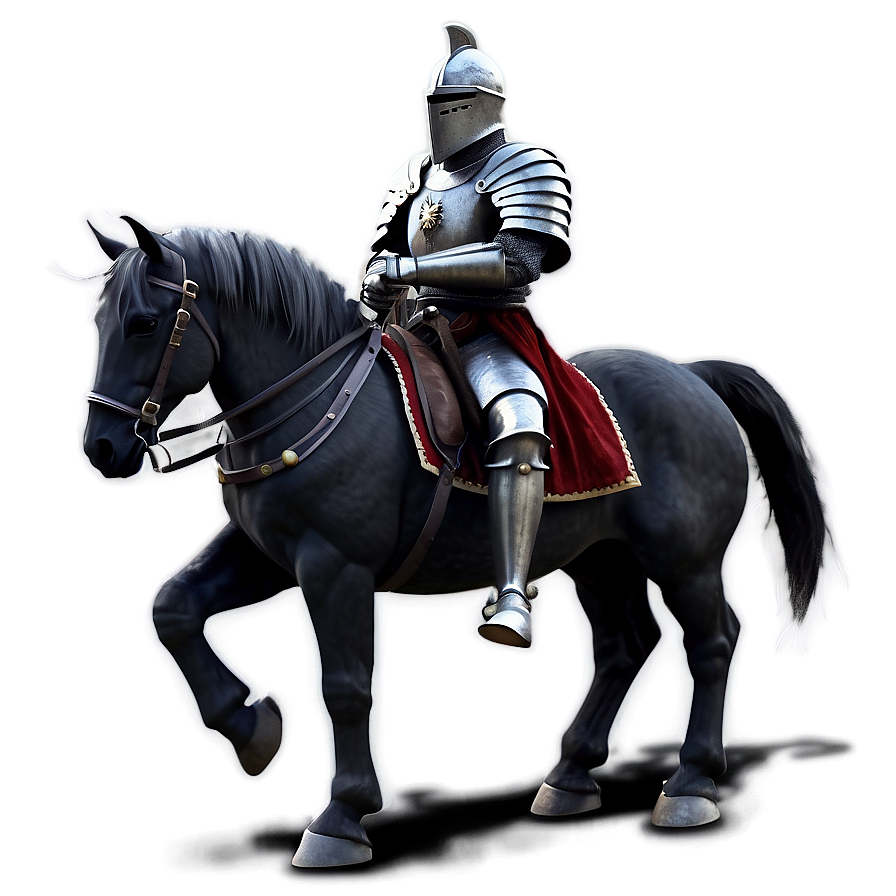 Black Knight On Horseback Png Bnm