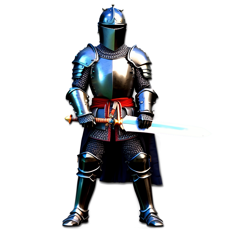 Black Knight With Sword Raised Png Rnu