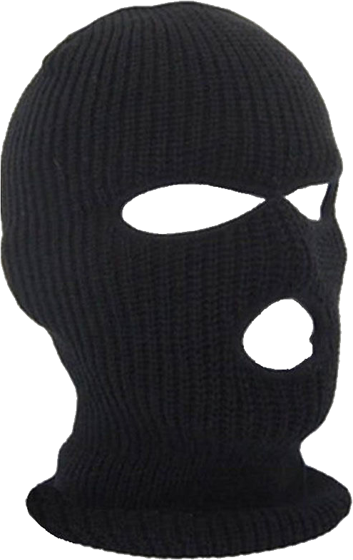 Black Knit Balaclava Ski Mask