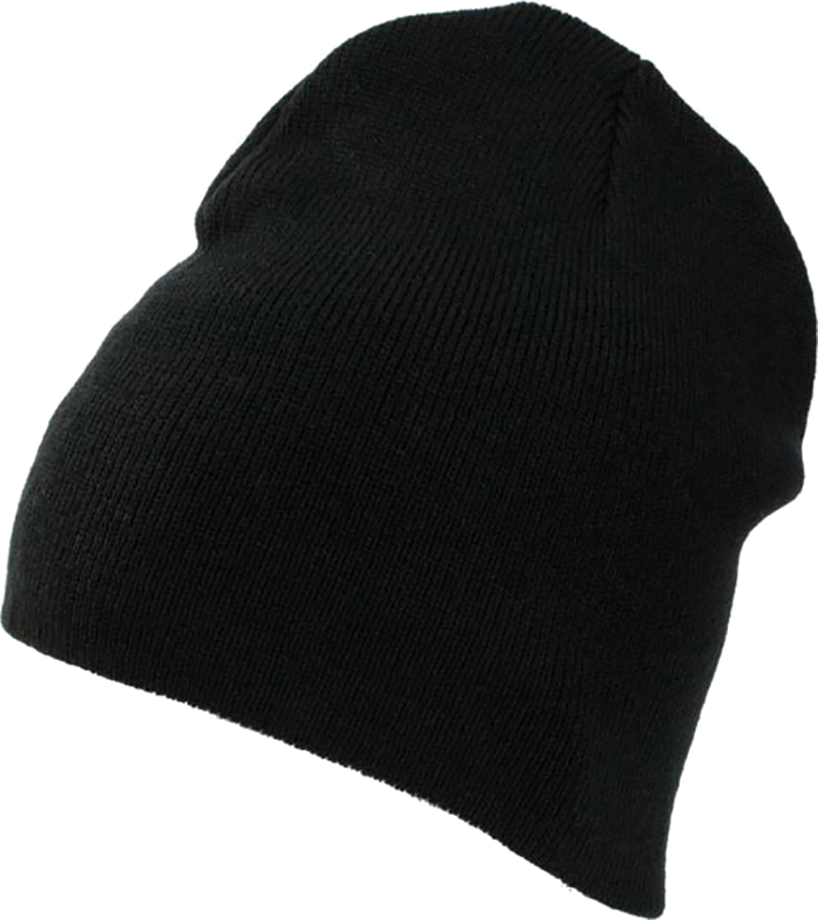 Black Knit Beanie Hat