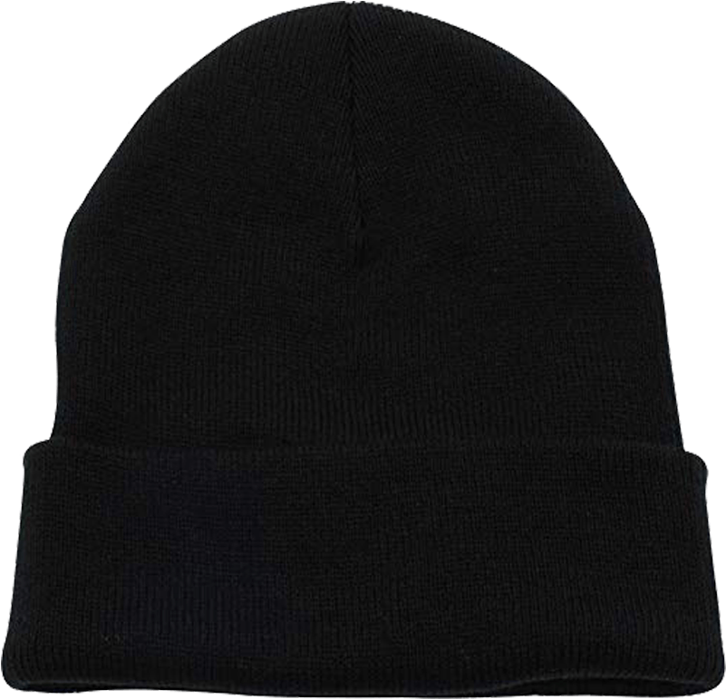 Black Knit Beanie Hat