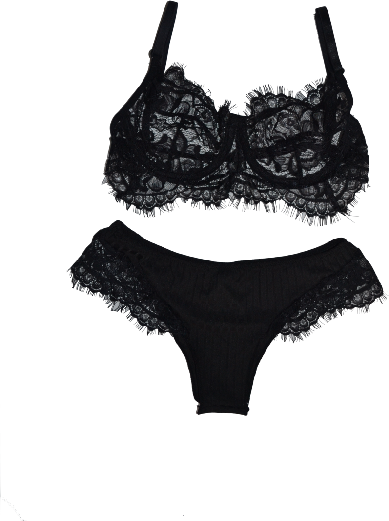 Black Lace Lingerie Set