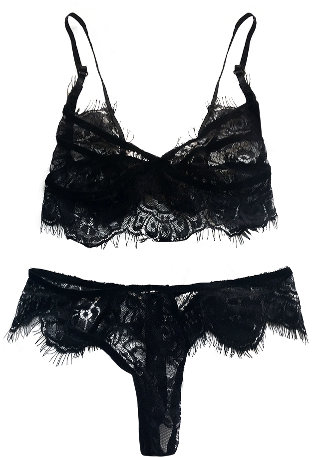 Black Lace Lingerie Set