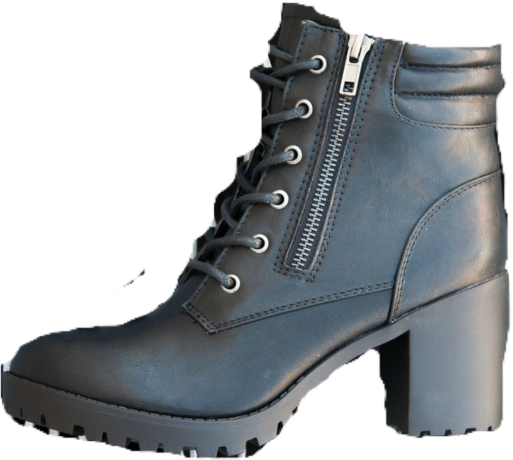 Black Laced Bootwith Heeland Zipper.png