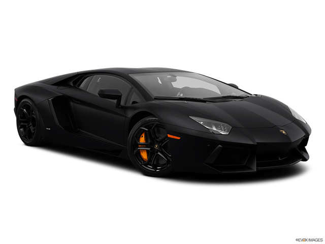 Black Lamborghini Aventador Side View