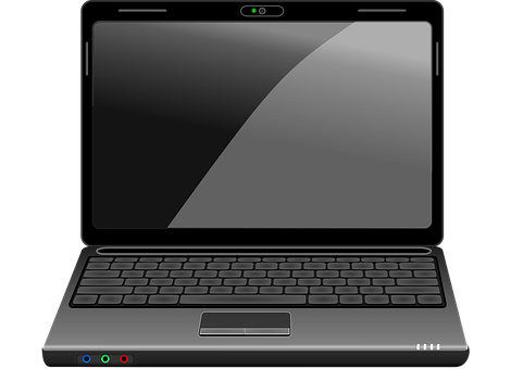 Black Laptop Vector Illustration