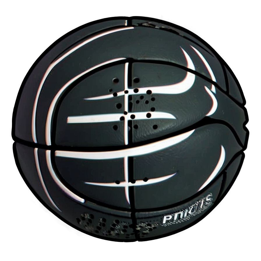 Black Leather Basketball Png 06252024