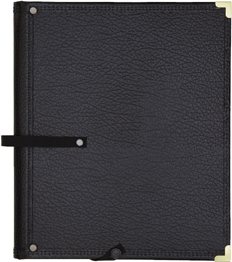 Black Leather Binder Closed