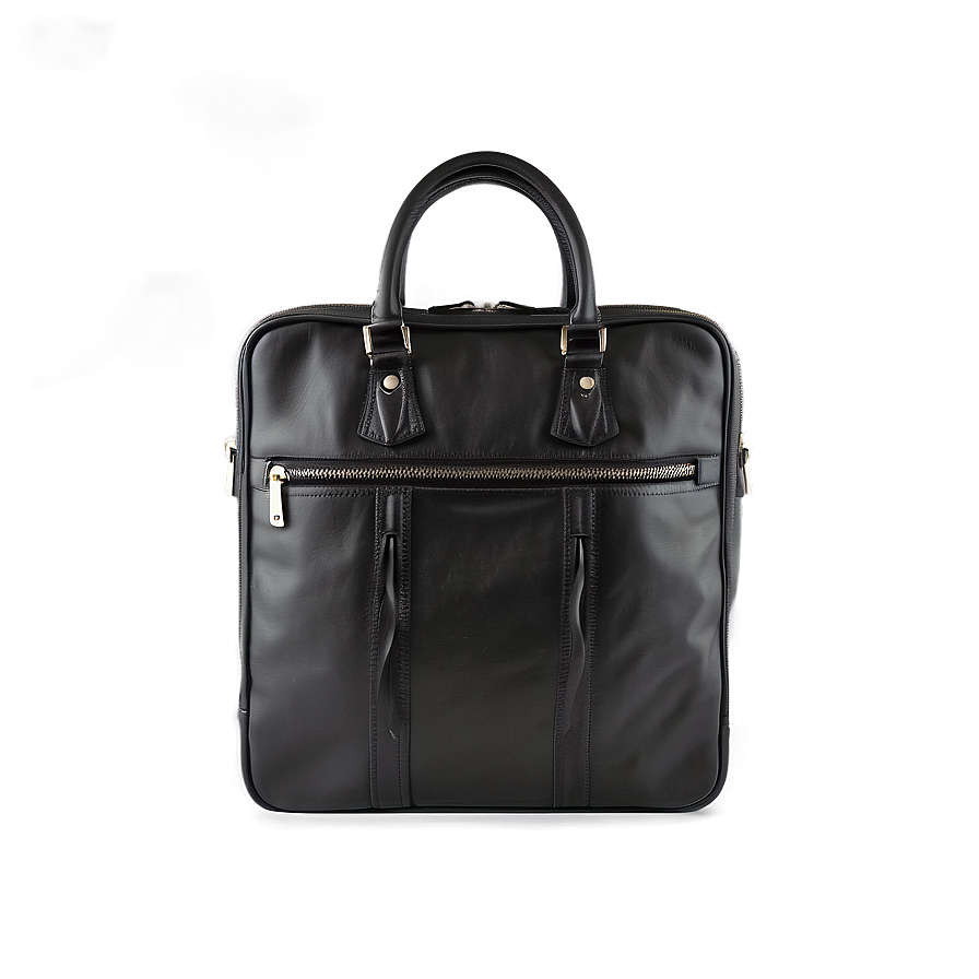 Black Leather Briefcase Png Grq