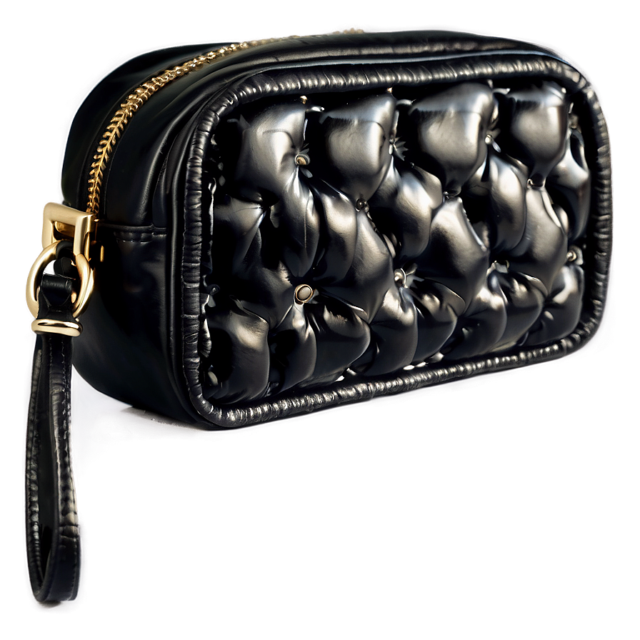 Black Leather Handbag Png Aej46