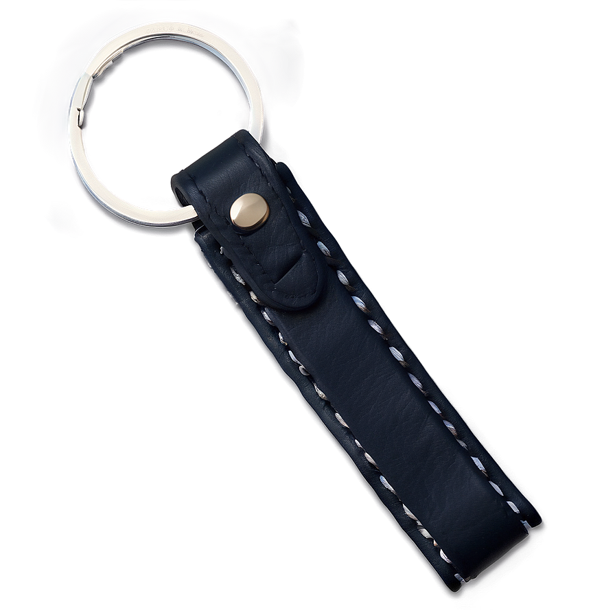 Black Leather Keychain Png 06252024