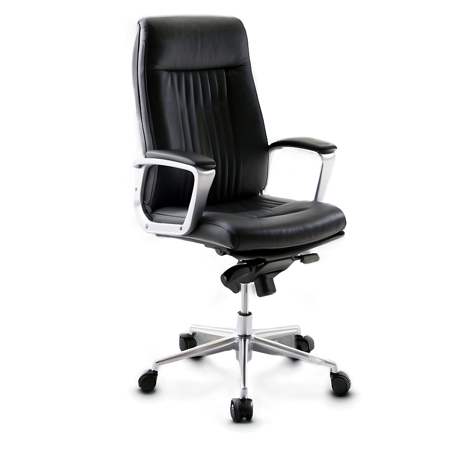 Black Leather Office Chair Png Jpj85