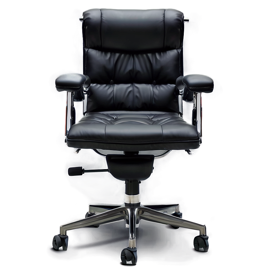 Black Leather Office Chair Png Oxh7