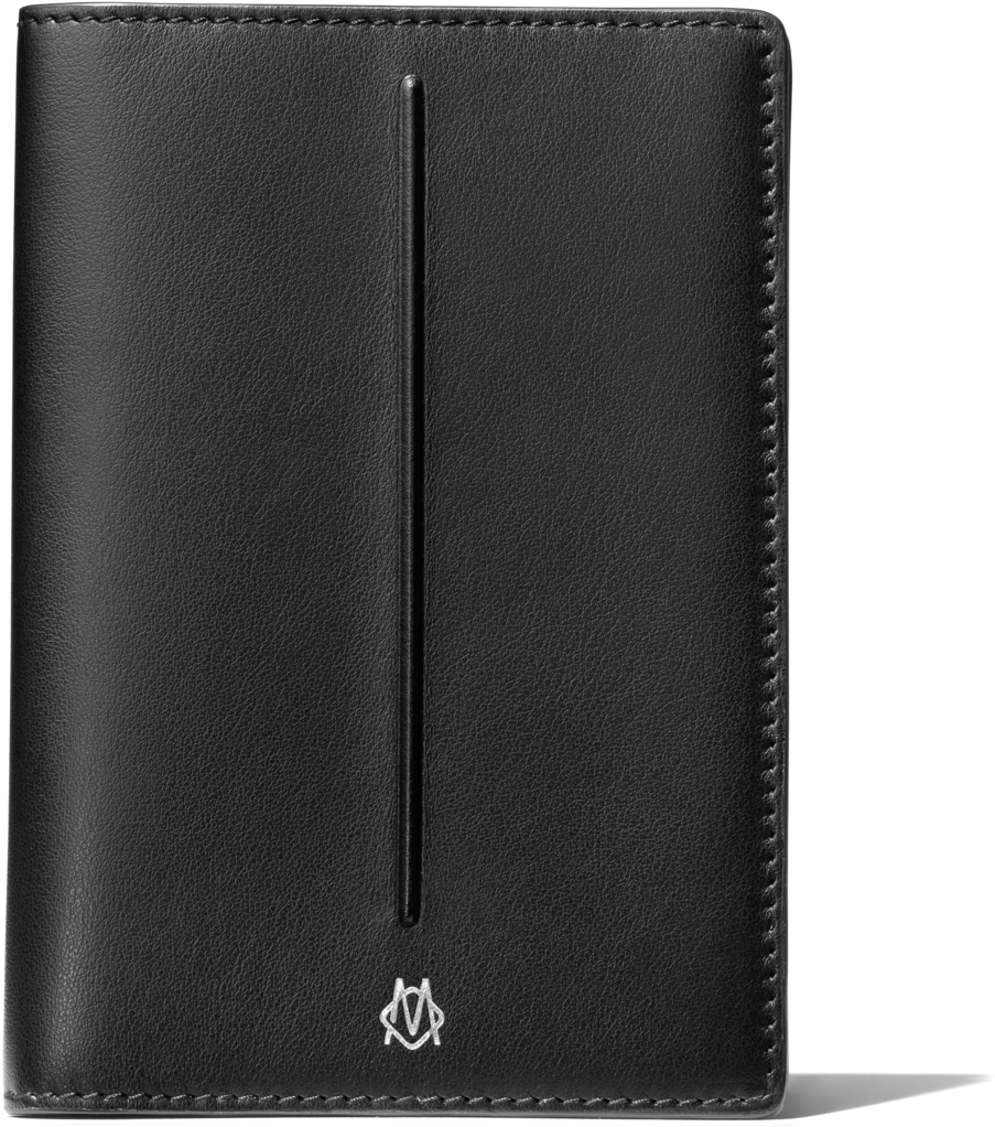 Black Leather Passport Holder