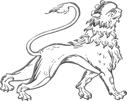 Black Lion Silhouette Art