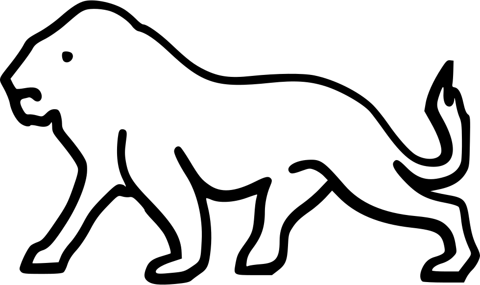 Black Lion Silhouette Outline