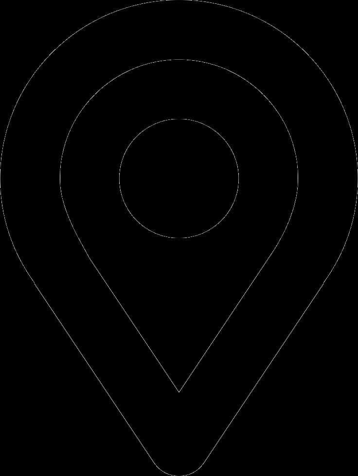 Black Location Icon Outline