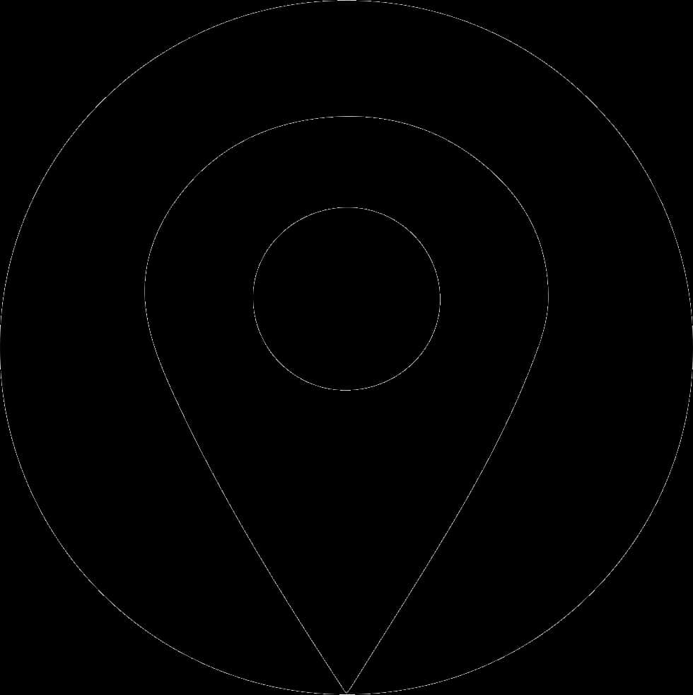 Black Location Iconon Transparent Background