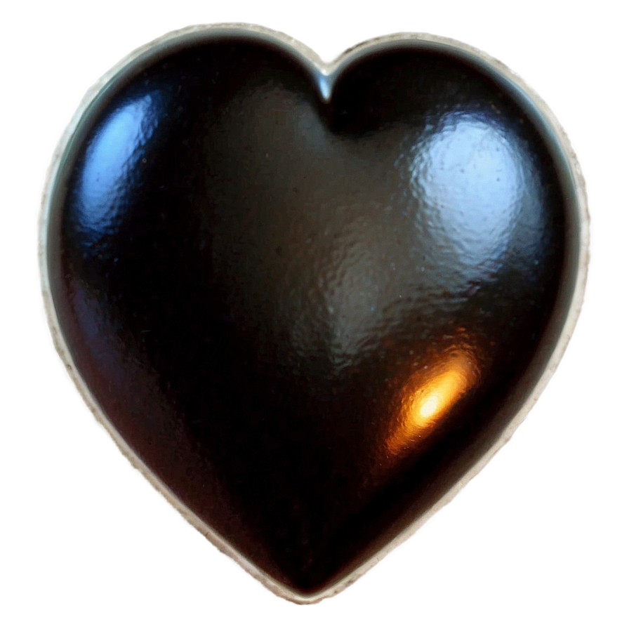 Black Love Heart Png 06272024