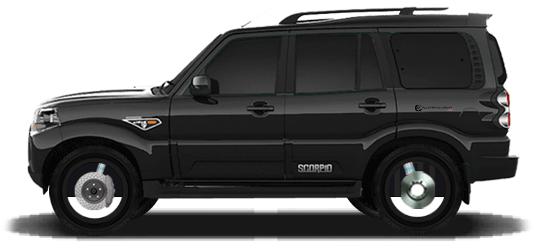 Black Mahindra Scorpio S U V Side View