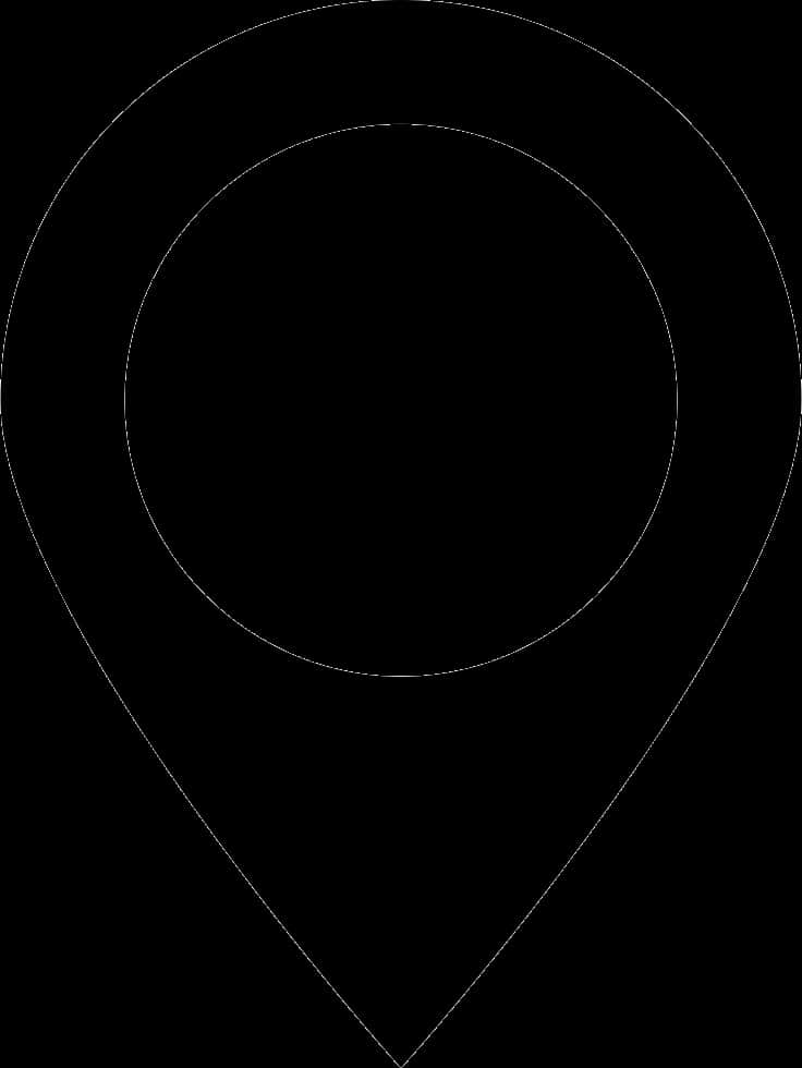 Black Map Pin Icon