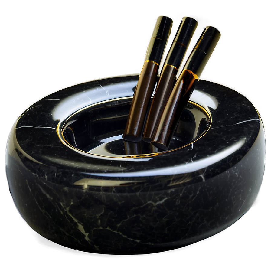 Black Marble Ashtray Png Cia40