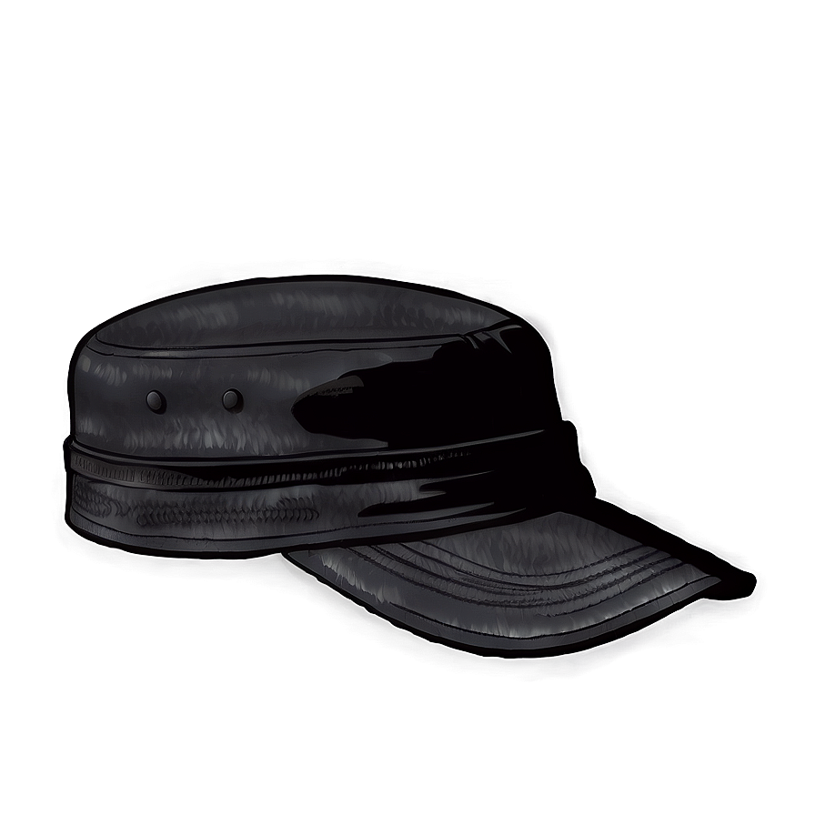 Black Military Hat Png 4