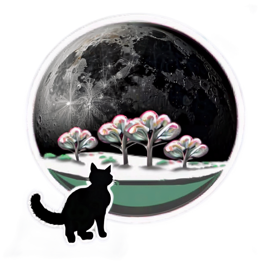 Black Moon And Cat Png 06252024