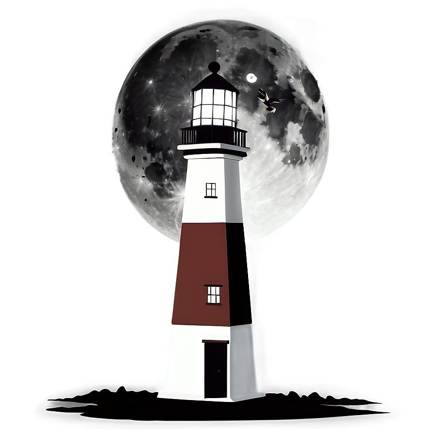 Black Moon And Lighthouse Png Abj