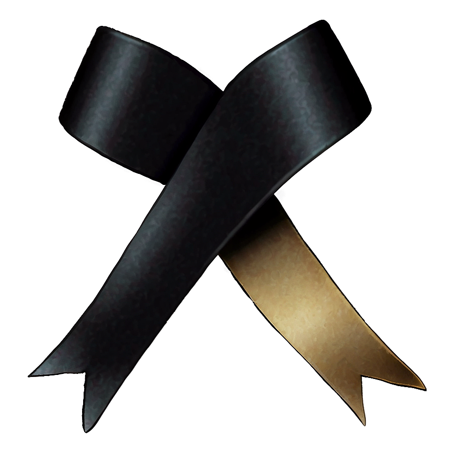 Black Mourning Ribbon Png 06242024