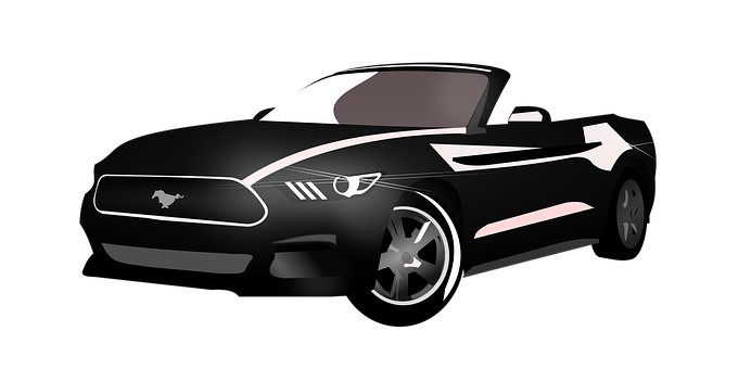 Black Mustang Illustration