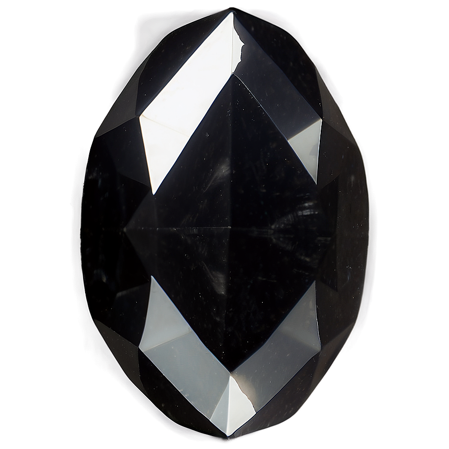 Black Obsidian Faceted Jewel Png 06272024