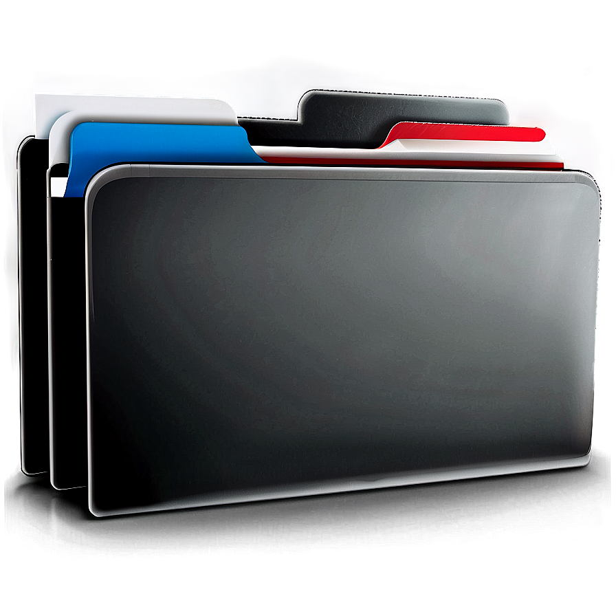 Black Office Folder Png Iap47