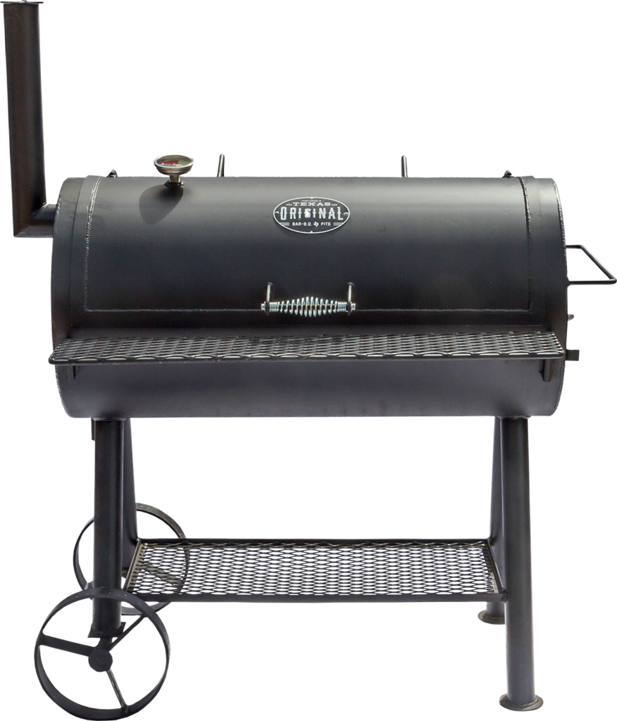 Black Offset Smoker Grill