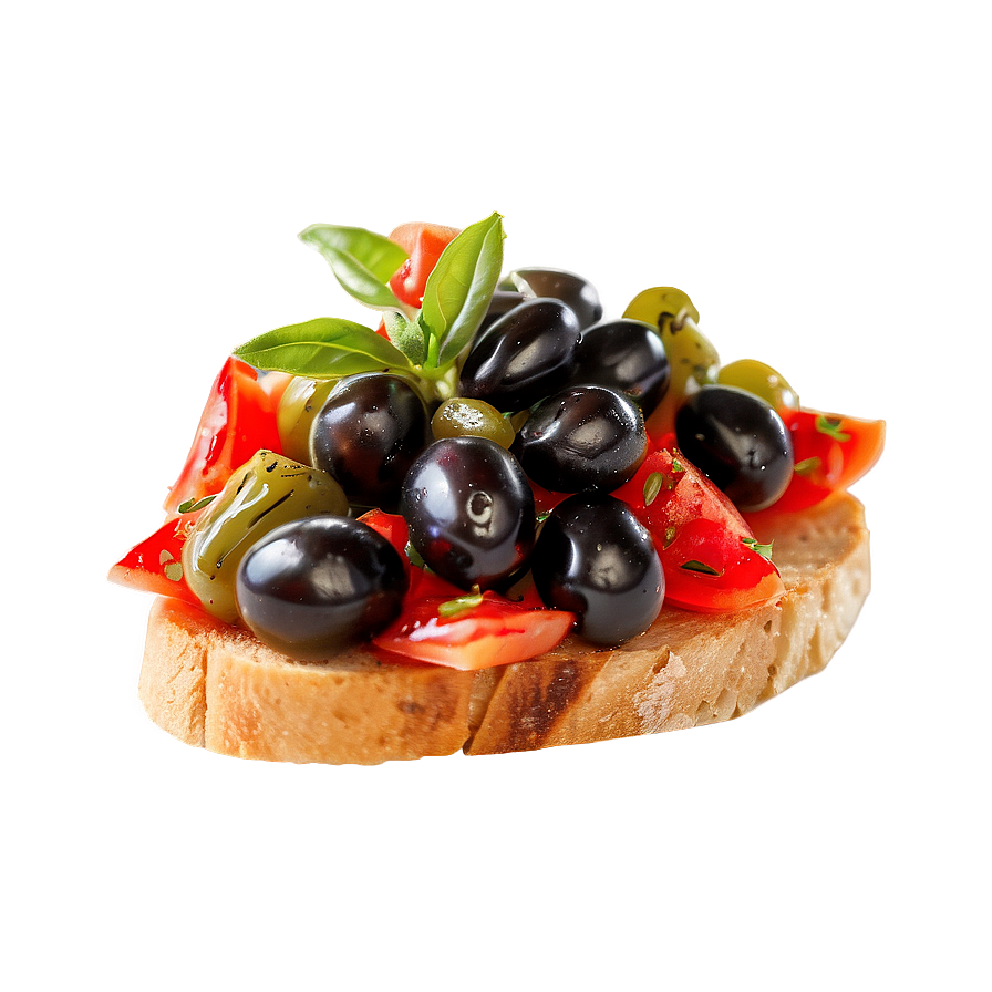 Black Olive Bruschetta Png Hde94