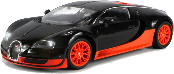 Black Orange Bugatti Veyron Side View