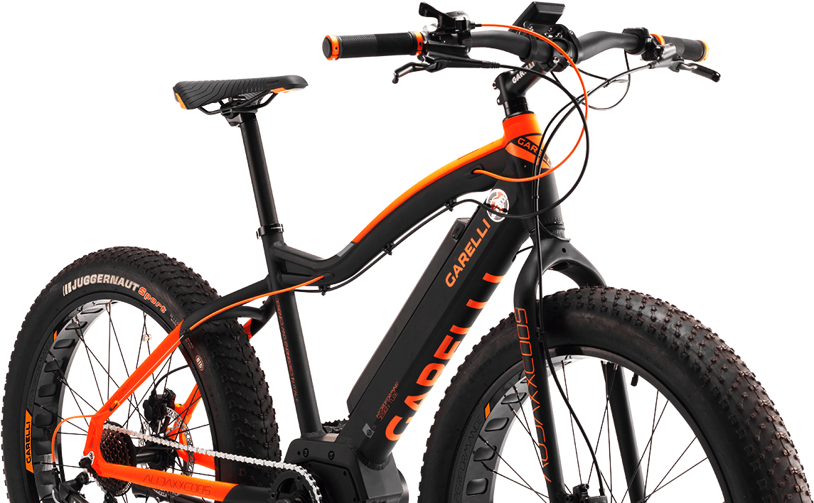 Black Orange Fat Tire Bike