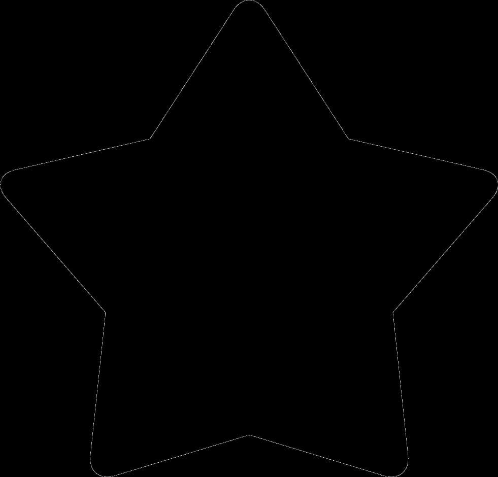 Black Outline Star Shape