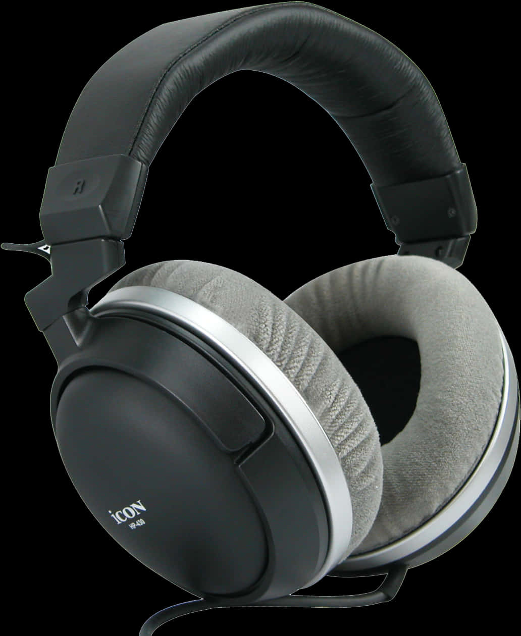 Black Over Ear Headphones Isolated