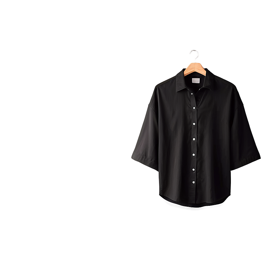 Black Oversized Shirt Png 31