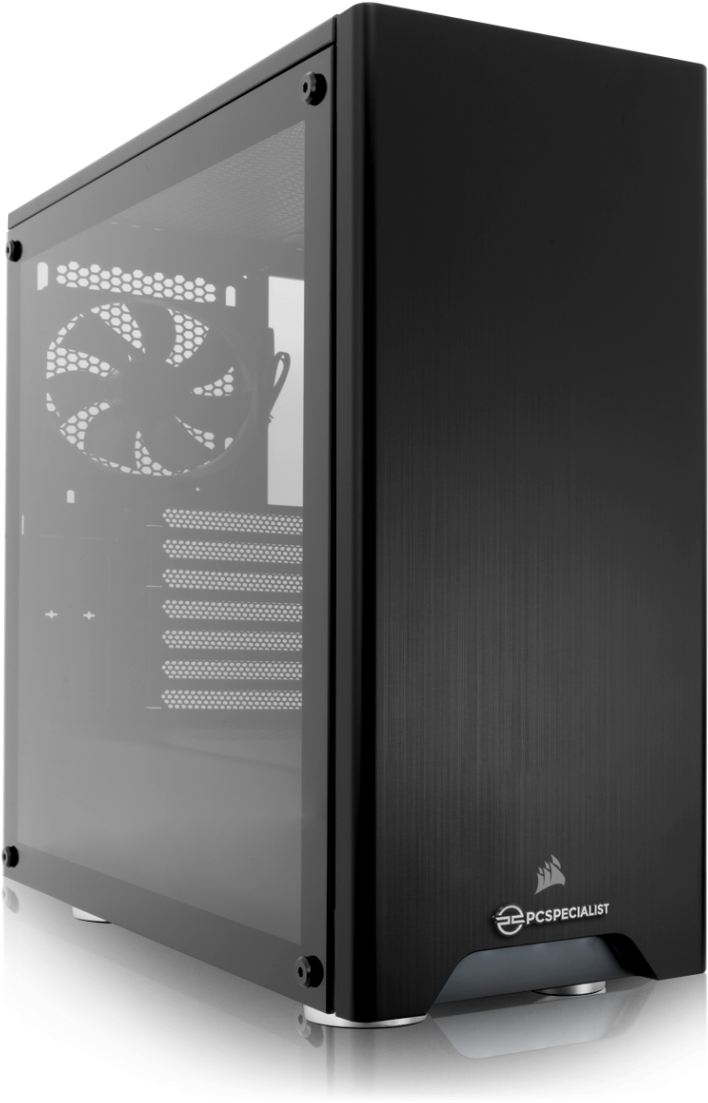 Black P C Tower Case Side View