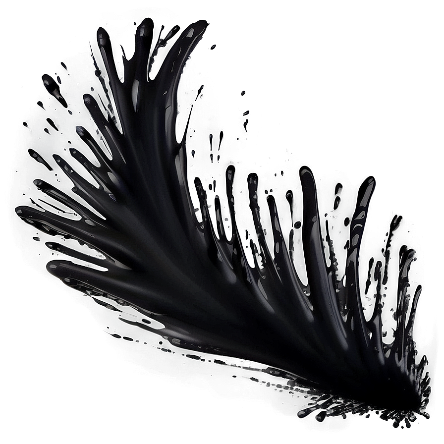 Black Paint Streak Png 27