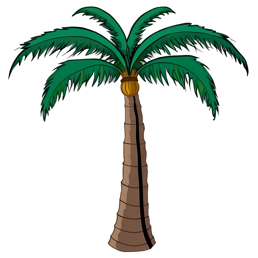 Black Palm Tree Outline Png 06262024