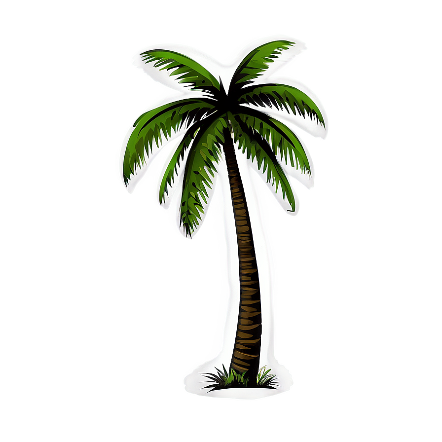 Black Palm Tree Outline Png 06262024