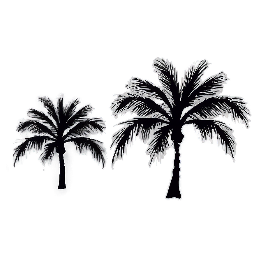 Black Palm Tree Tattoo Design Png 06262024